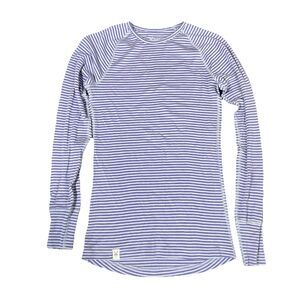 Ibex Woolies Pro Tech Crew Striped Long Sleeve Base Layer Purple Women S
